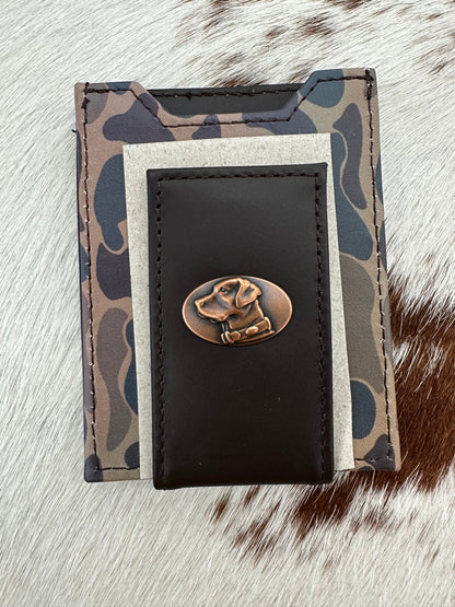 Old School Camo Front Pocket Wallet