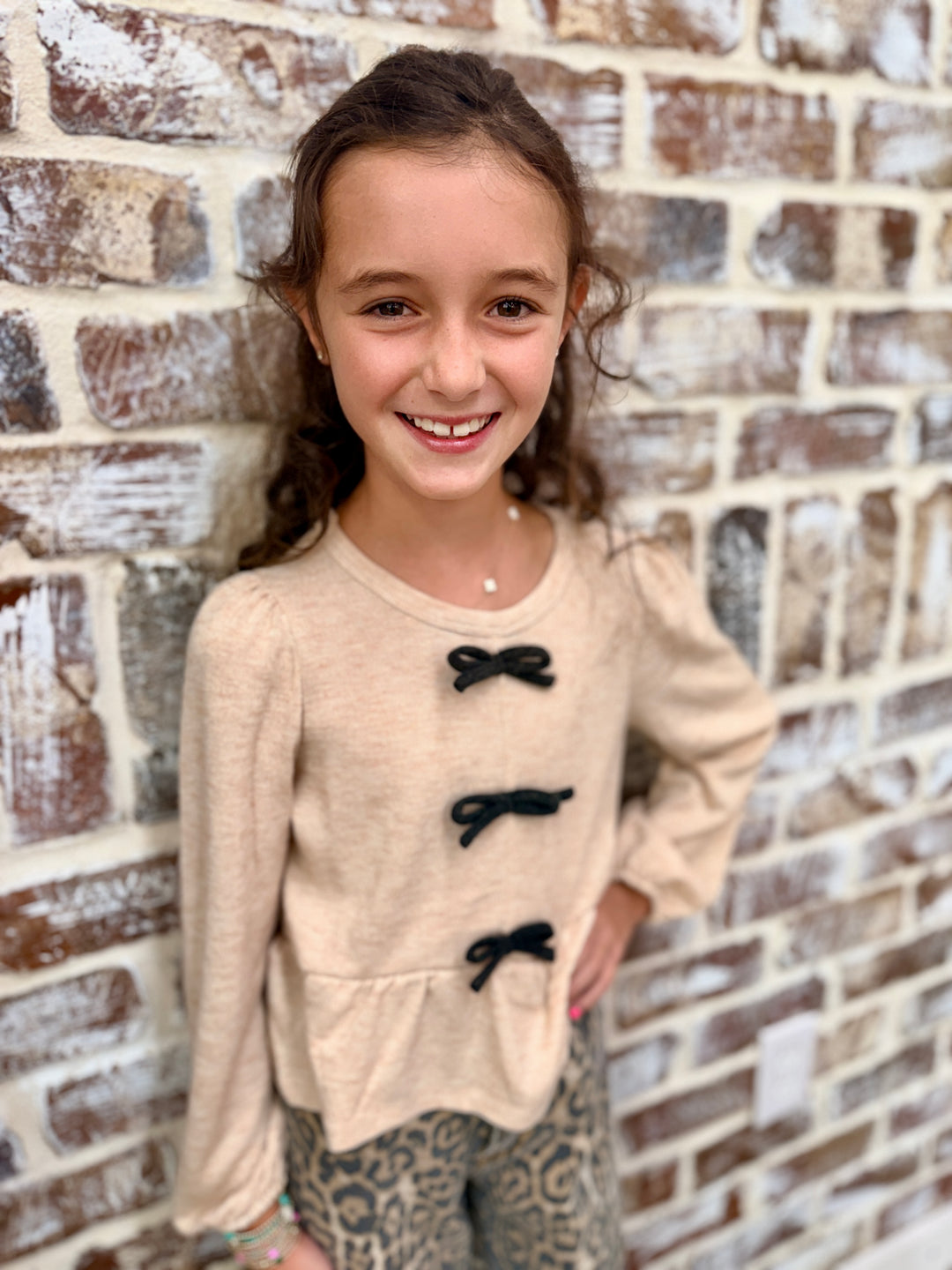 Youth| Adorable Bows Top