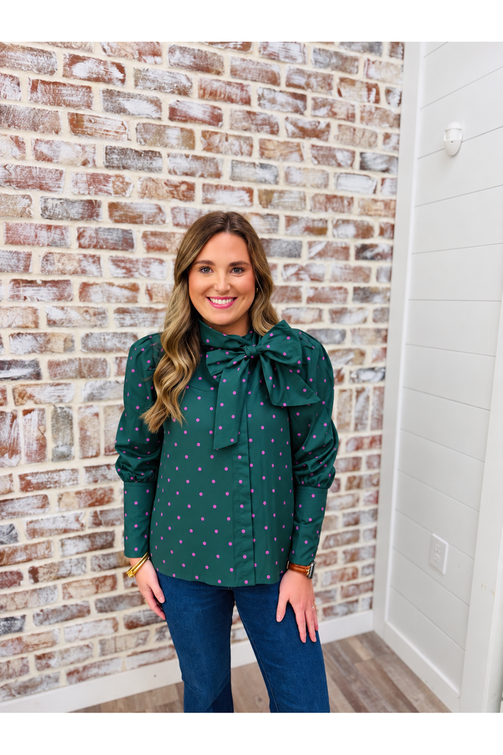 Dotted & Tied Top
