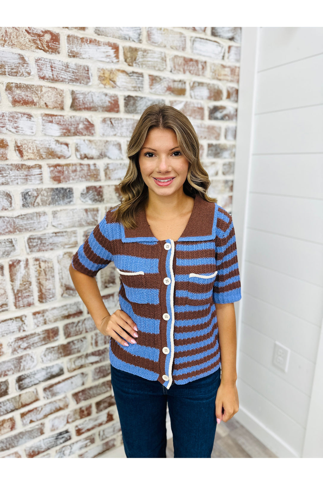 Knit Stripes Top