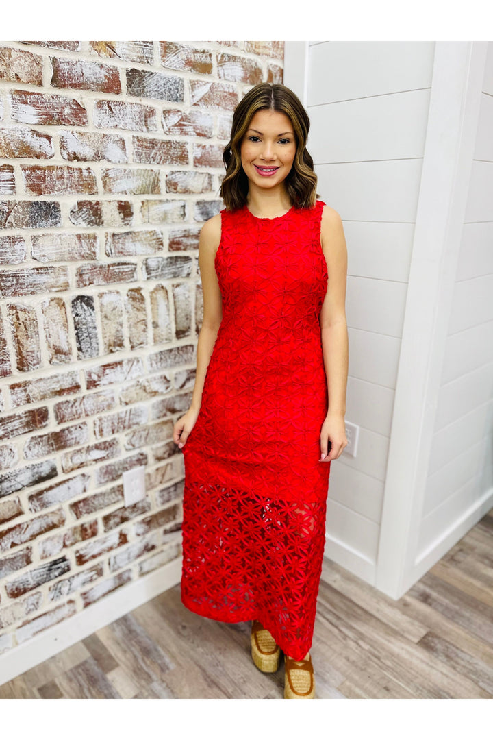 Lady In Red Maxi Dress