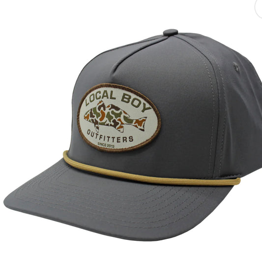 Local Boy Youth Vintage Redfish Patch Rope Hat