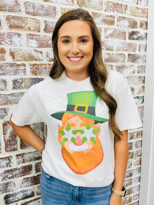 Sequin Stars Leprechaun Tee