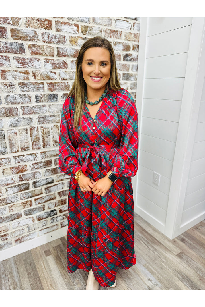 Mary Square | Plaid About You Maxi Dress
