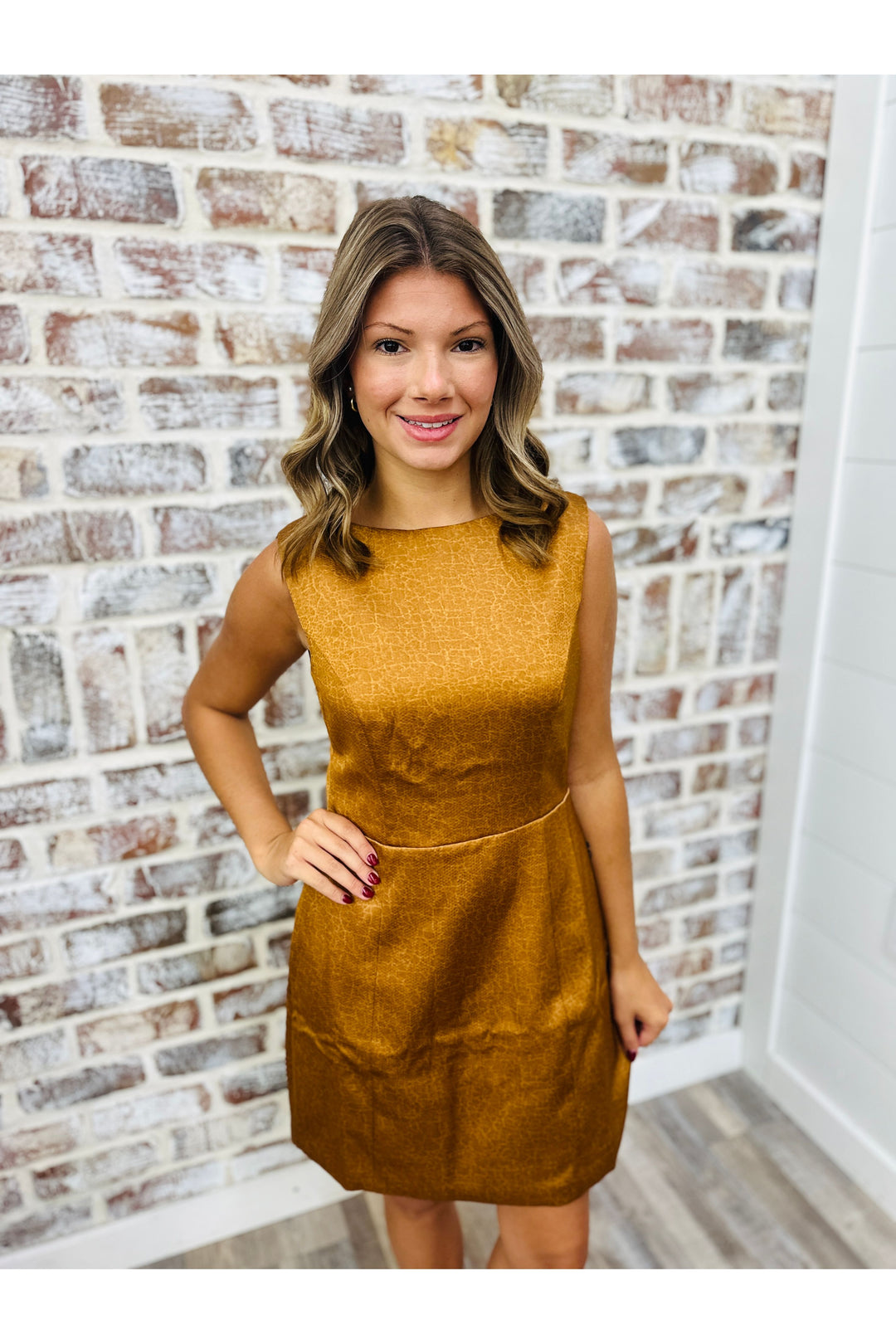 Camel Snake Skin Dress