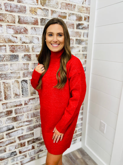 Red Sweater Dress