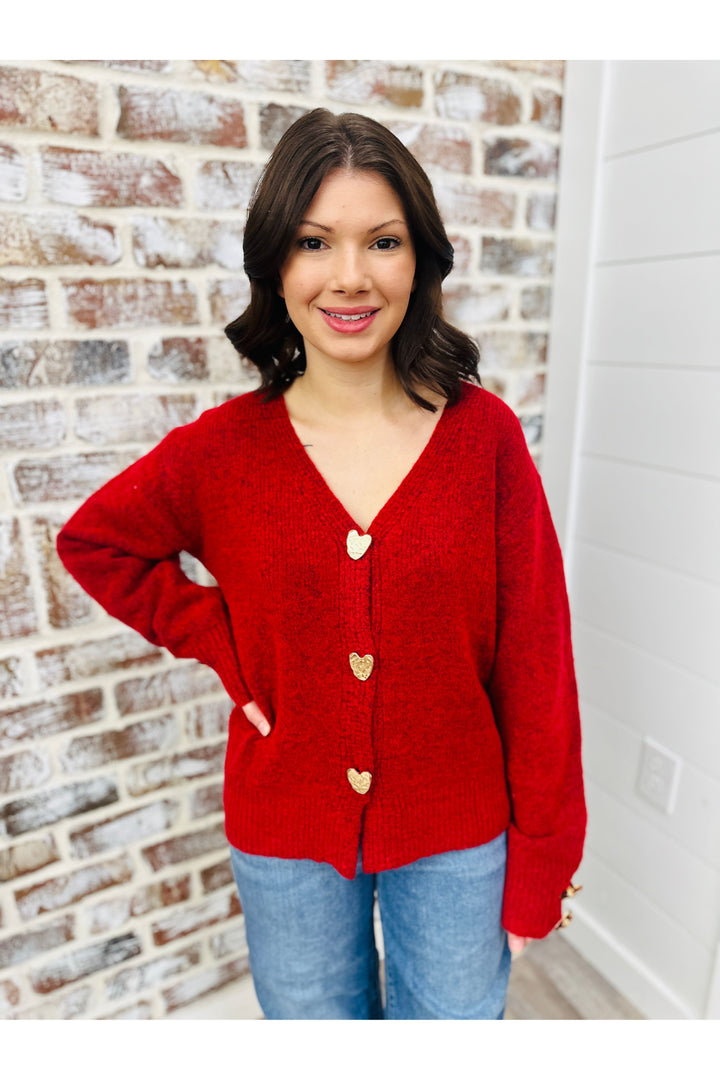 Red Hearts Cardigan