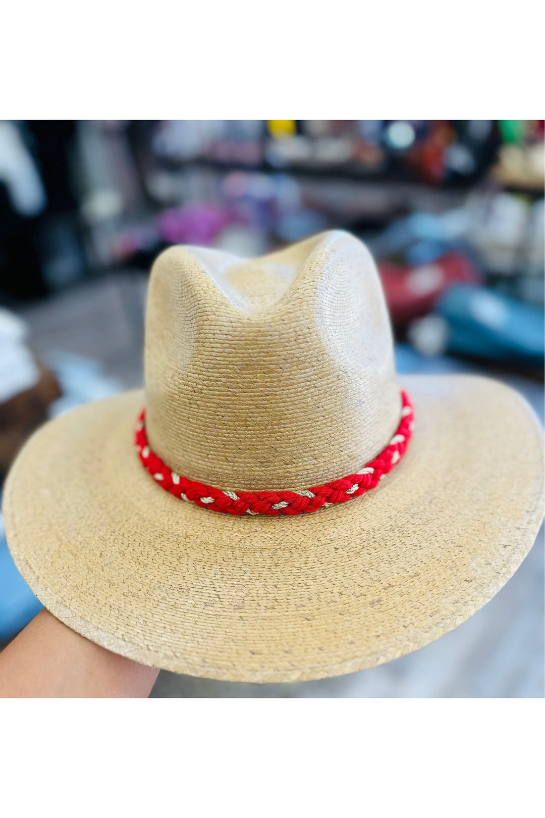 Tipsy Threads~ Natural Palm - Red / Gold Braid