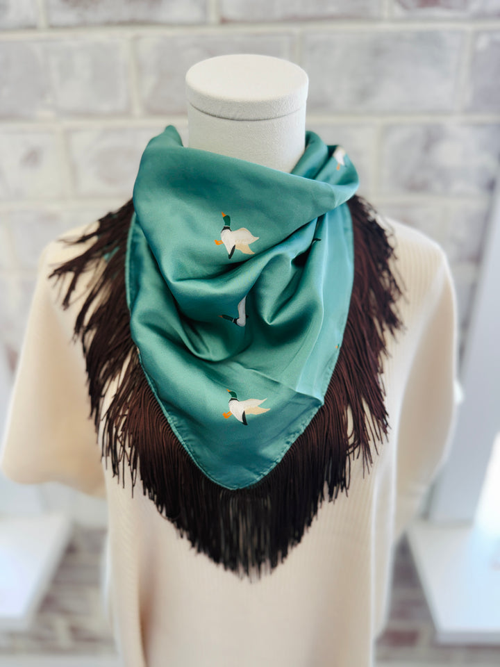 The Mallard Flight Fringe Scarf