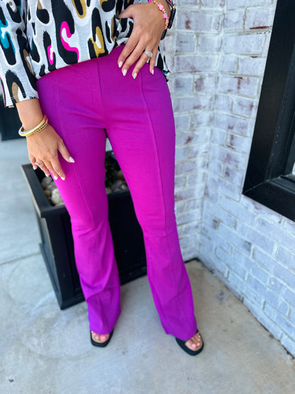 Magenta~Magic High Waisted Kick Flare Pant