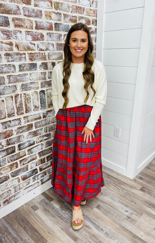 Christmas Plaid Skirt