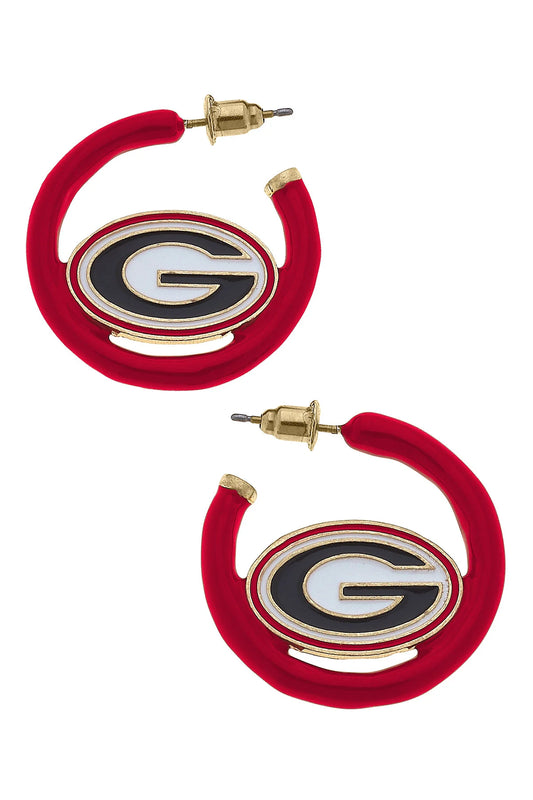Georgia Bulldogs Enamel Logo Earrings