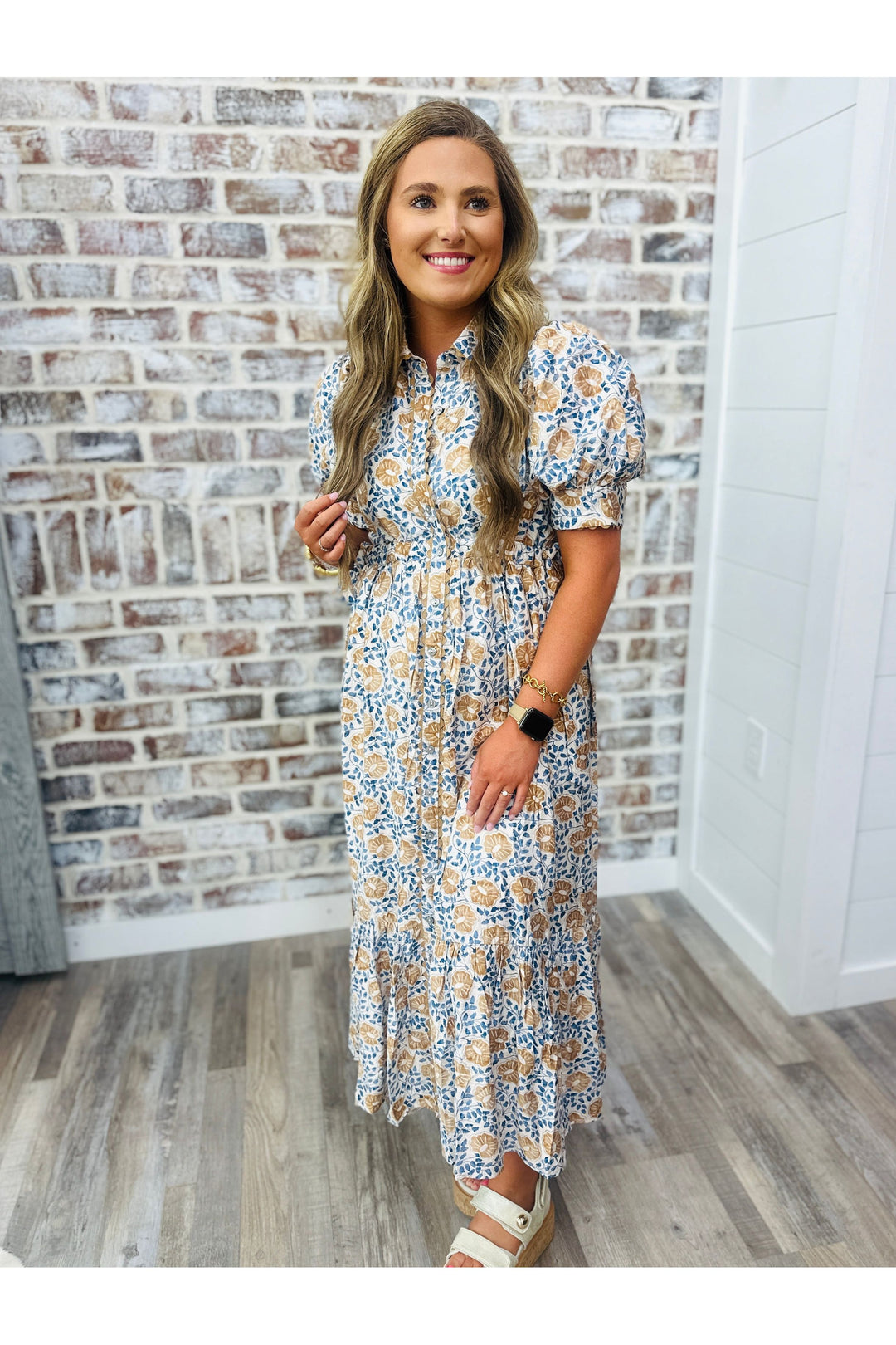 Tied Flowers Maxi Dress