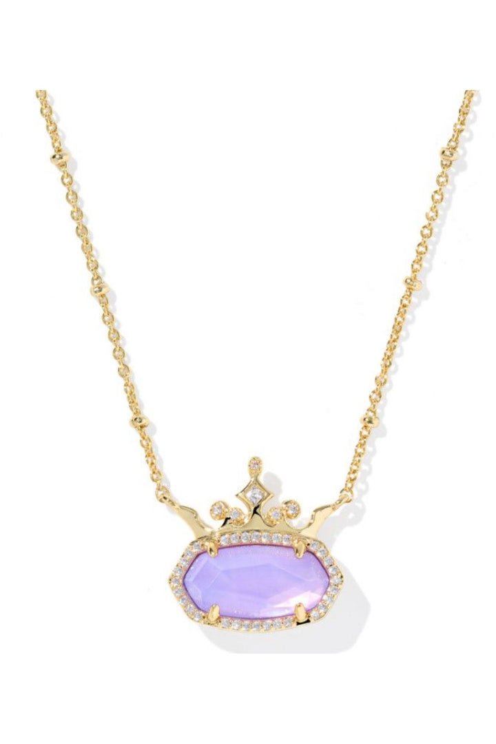 Disney | Kendra Scott Elisa Princess Necklace in Gold Lavender Opallite Illusion