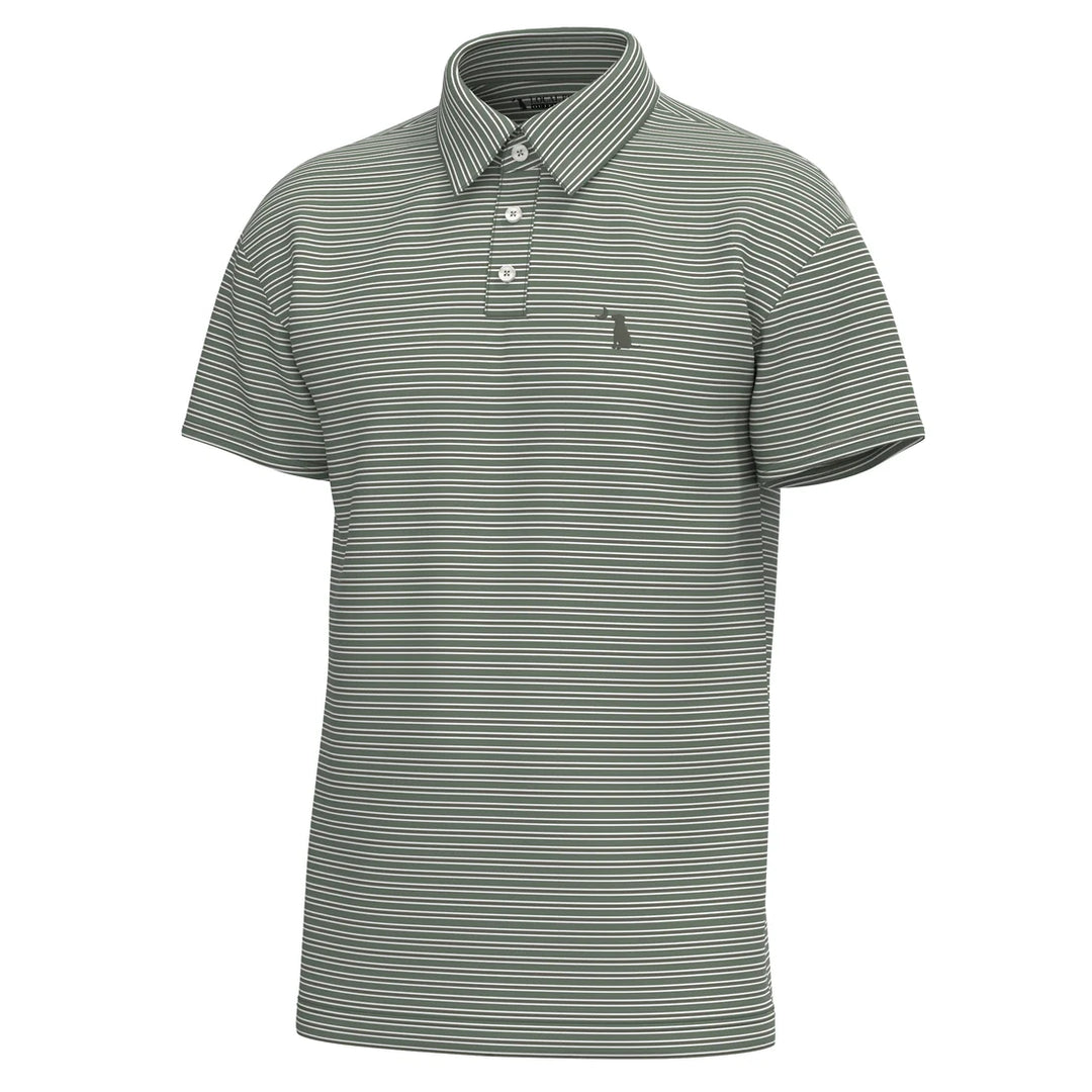 Local Boy | Surfside Polo - THYME/OLIVE/WHITE