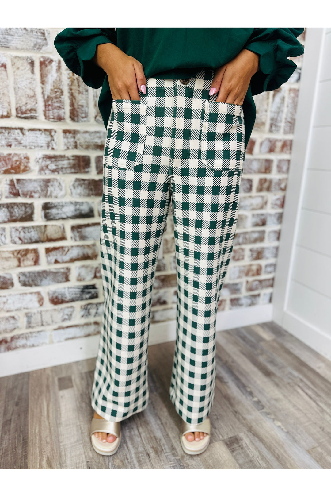 Hunter Green Check Pants