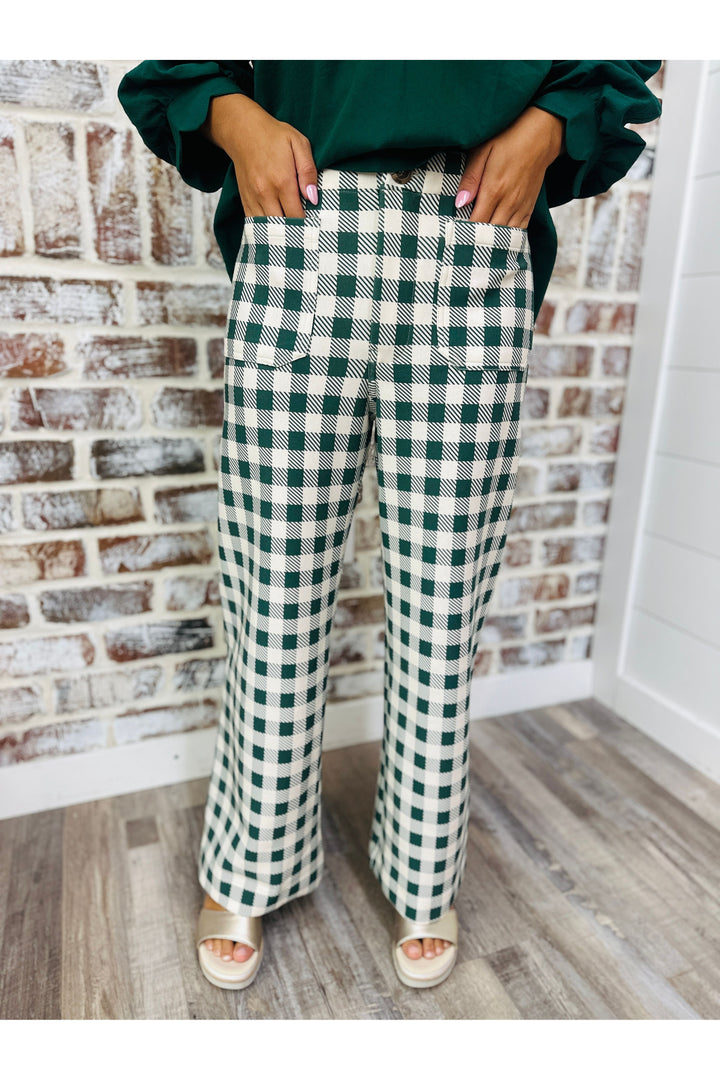 Hunter Green Check Pants