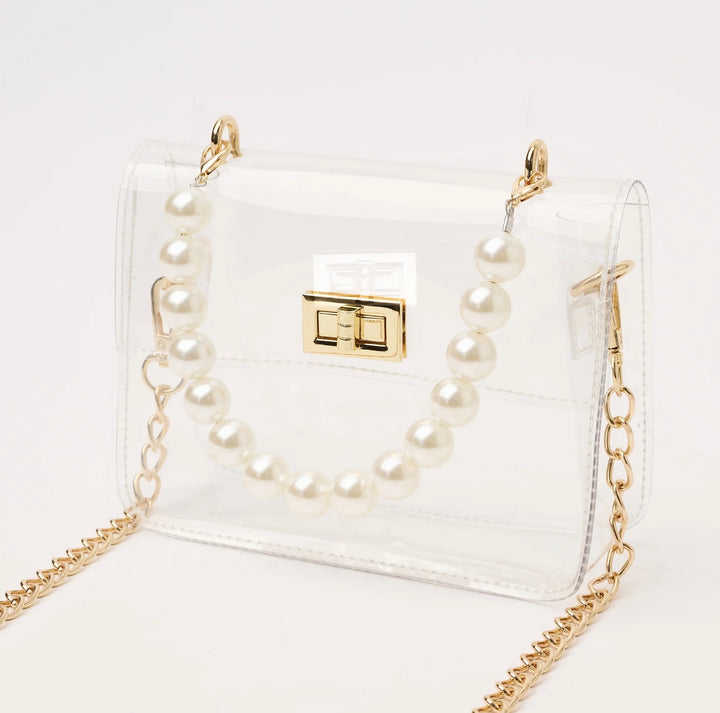 Clearly Handbags | Audrey Pearl Clear Crossbody Bag