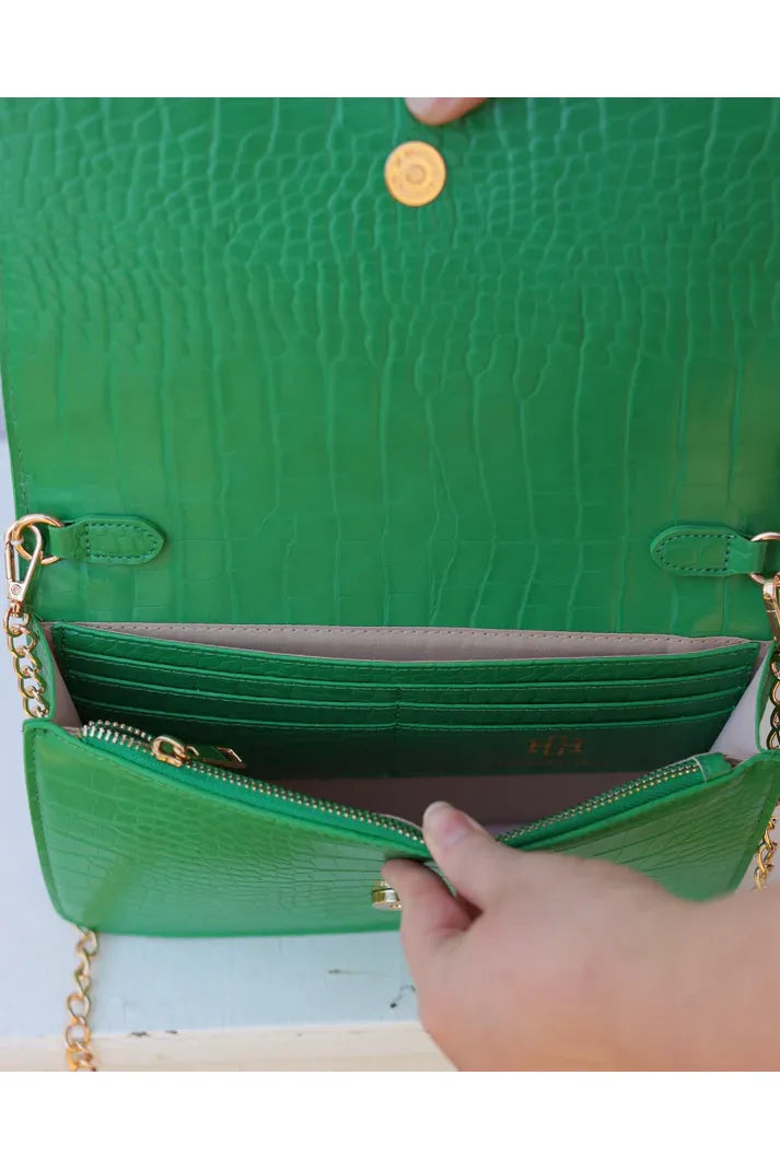 Bryn Clutch/Crossbody Kelly Green EC