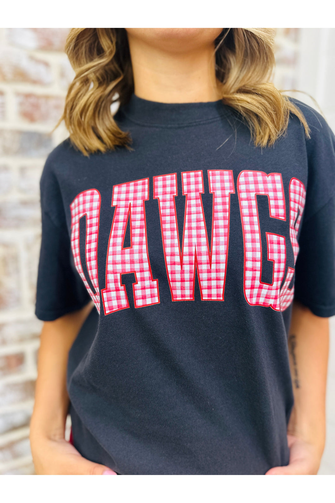 Gingham Dawgs Tee