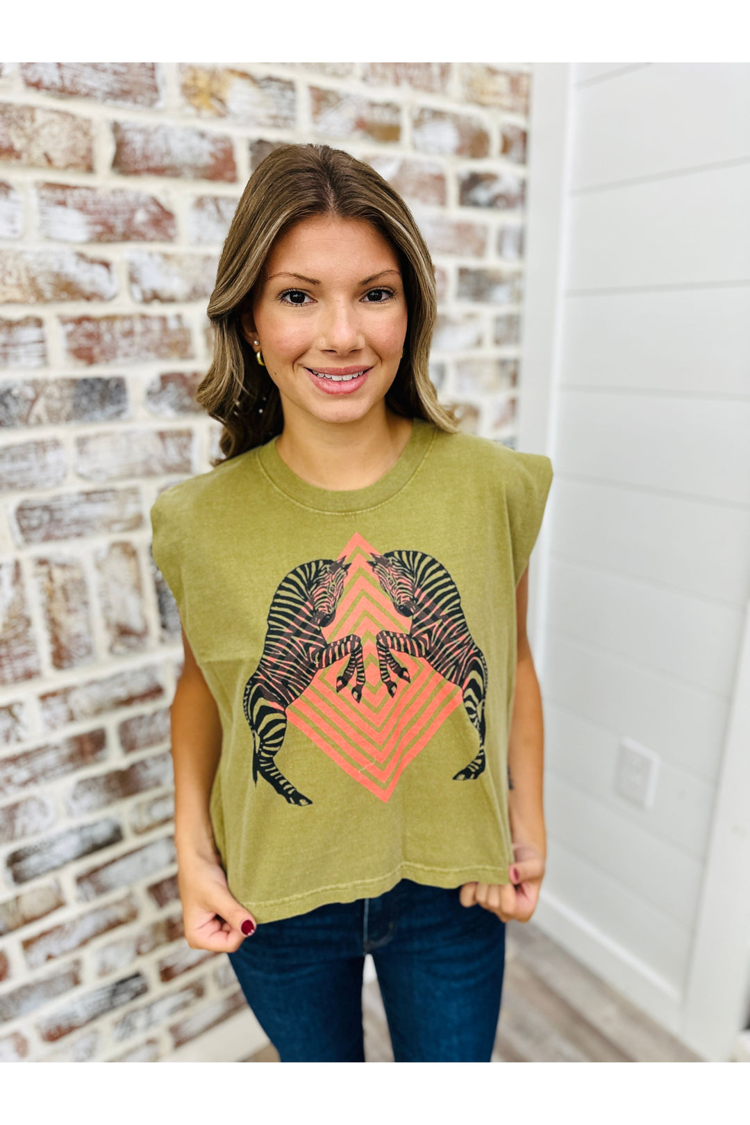 Zebra Maisie Muscle Tee