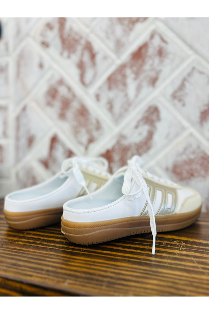 Giana Gold Combo Sneaker Slides