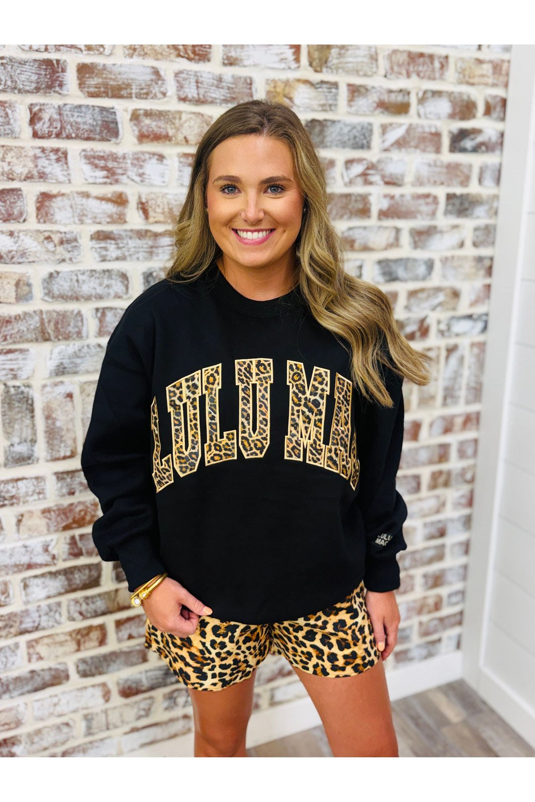 Lulu Mac Black Leopard Sweatshirt