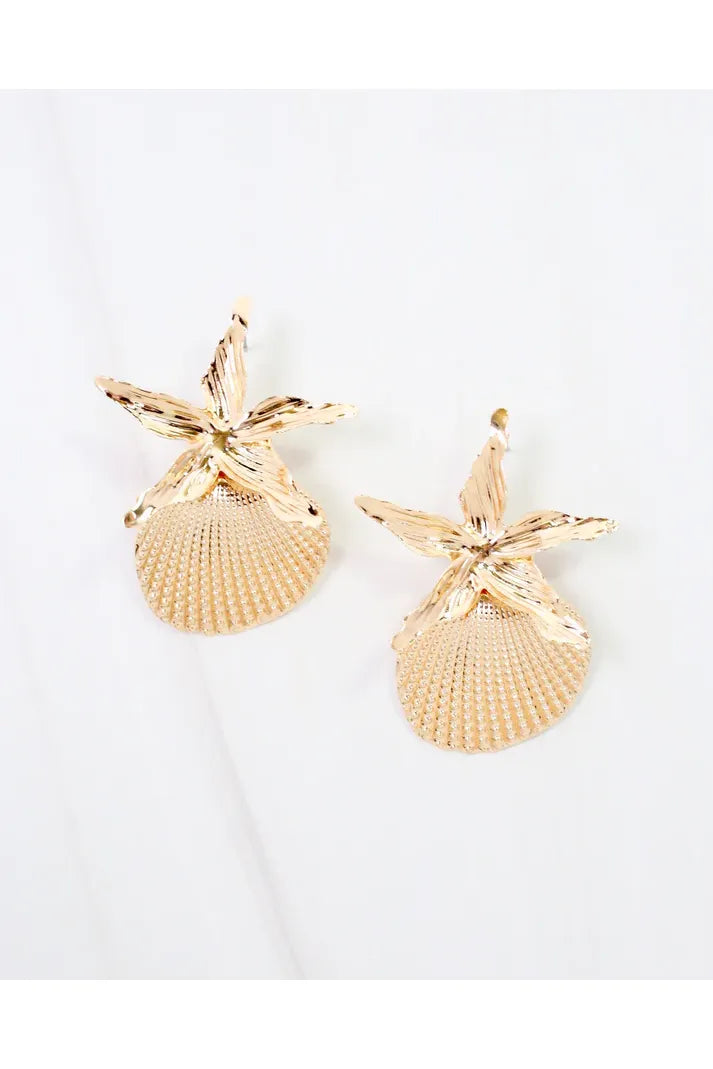 Padua Sealife Drop Earring WR Gold