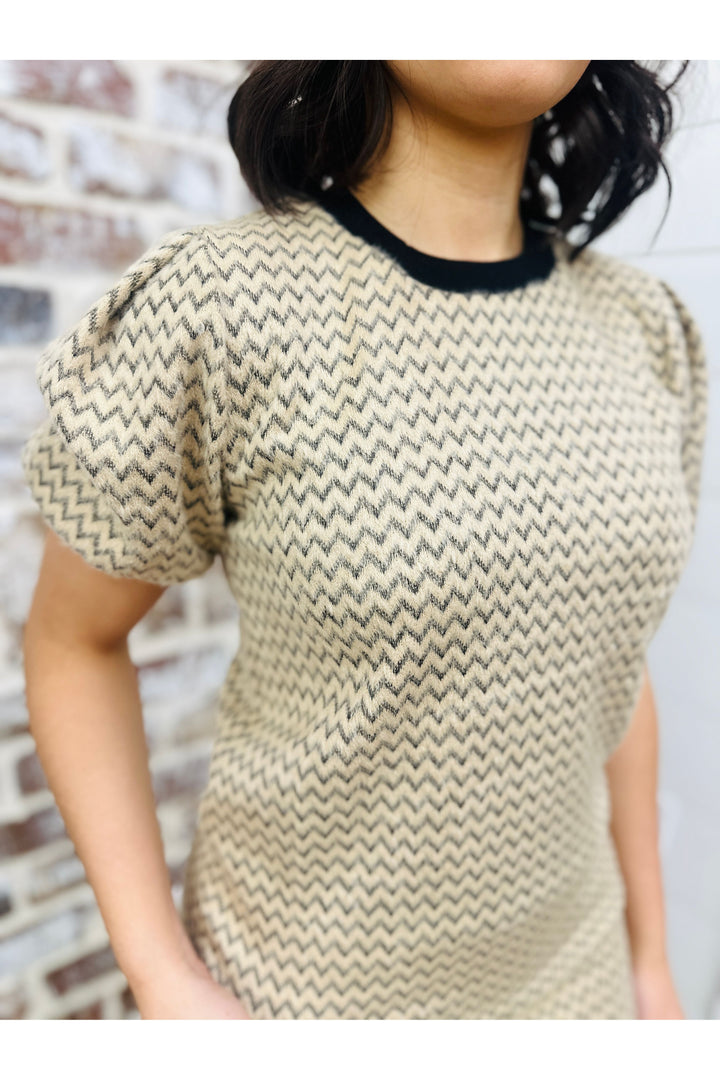 Zig Zag Fuzzy Skirt Set