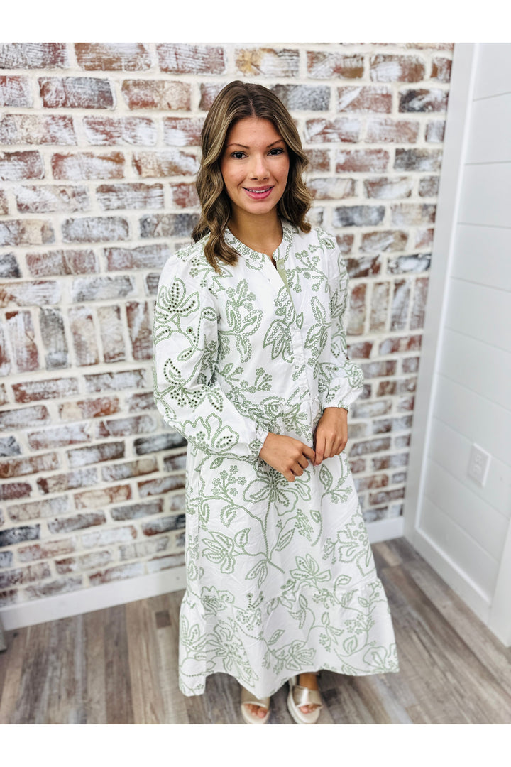 Mary Square| Riley Lacecap Midi Dress