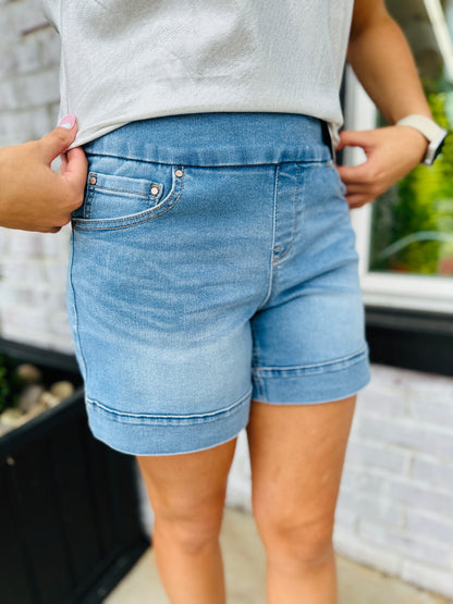 Alana Slimming Shorts |Denim