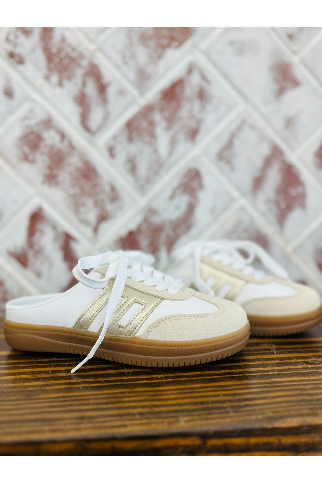 Giana Gold Combo Sneaker Slides