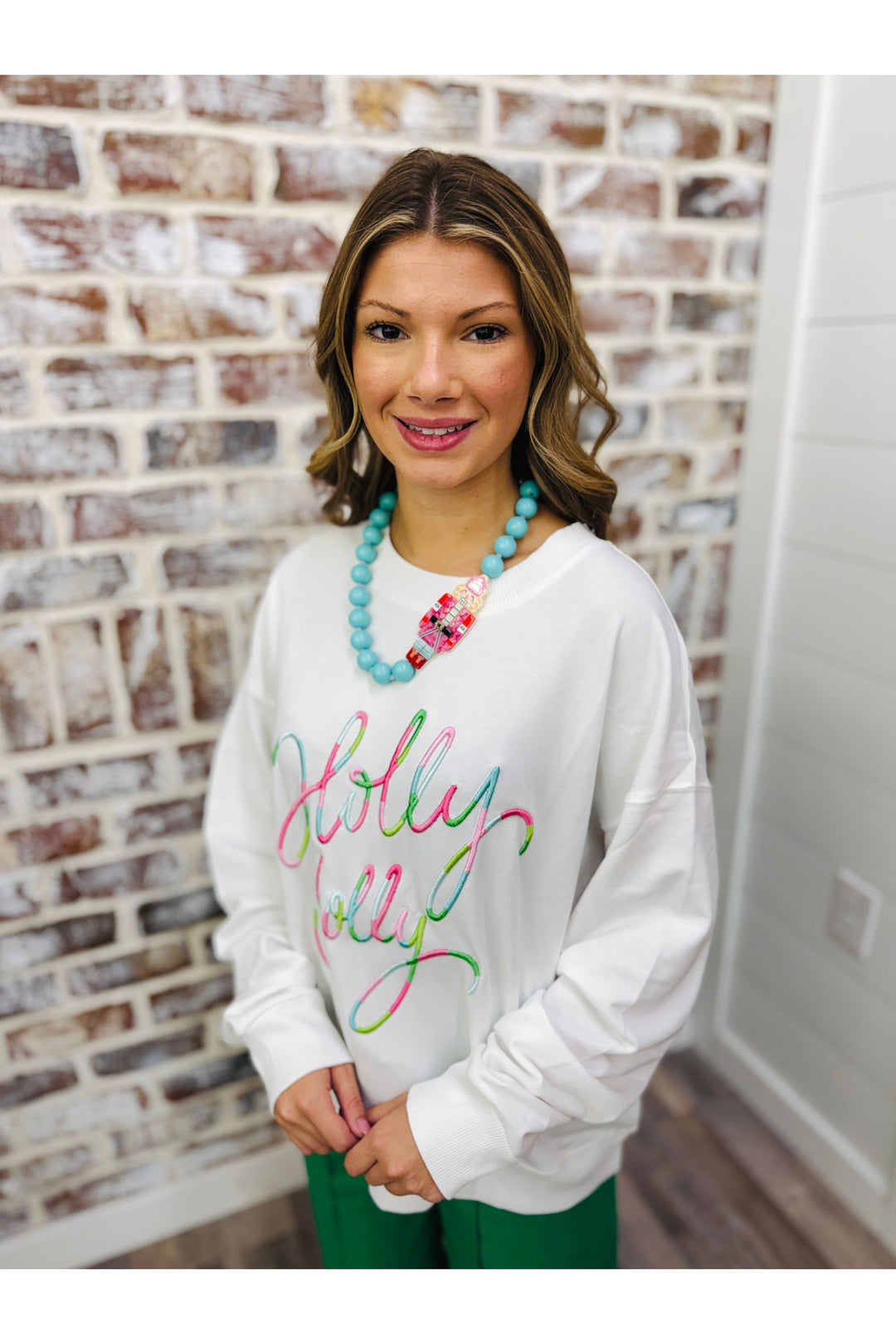 Mary Square| Sweatshirt Brooke Holly Jolly Corded