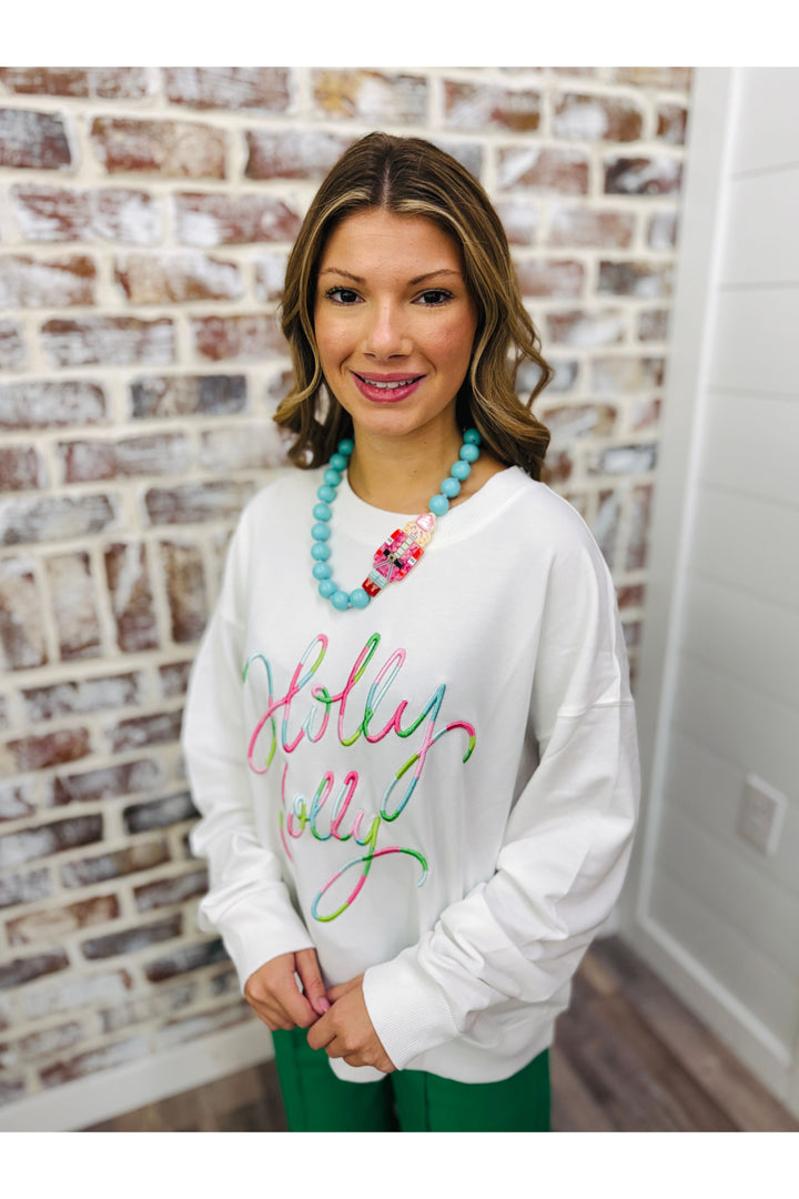 Mary Square| Sweatshirt Brooke Holly Jolly Corded