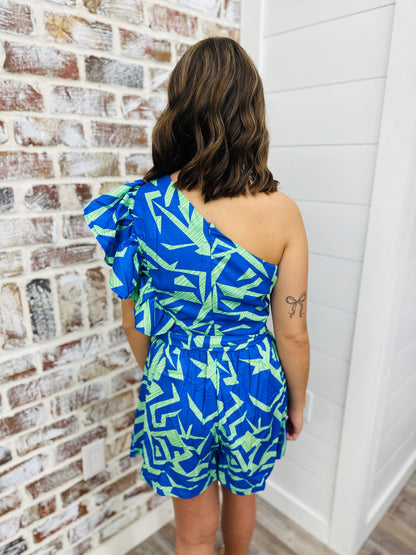 Aloha One Shoulder Romper