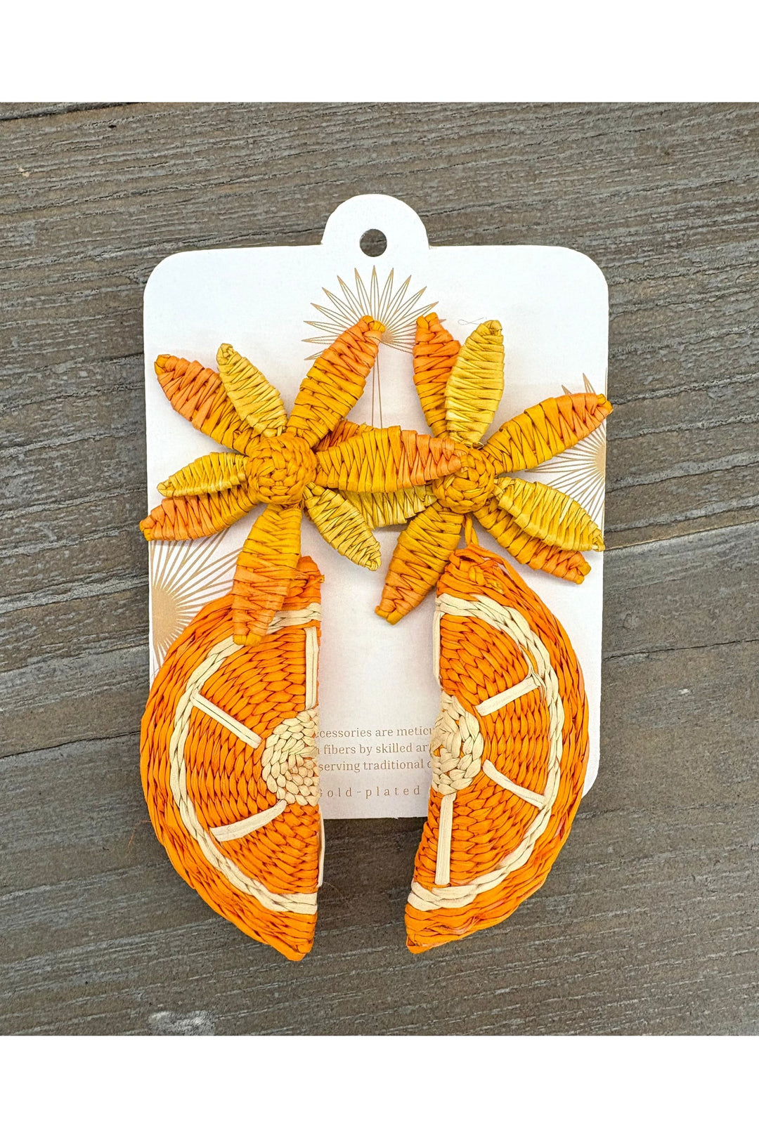 Handmade Orange Slice Earrings