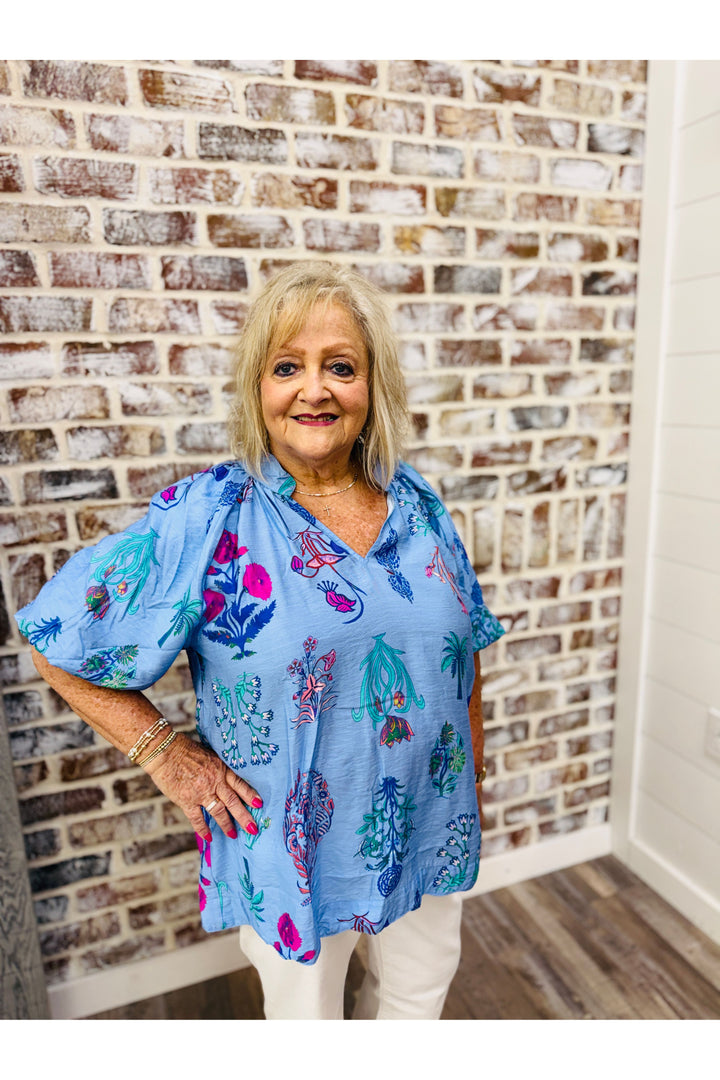 PLUS | Floral Detail Top