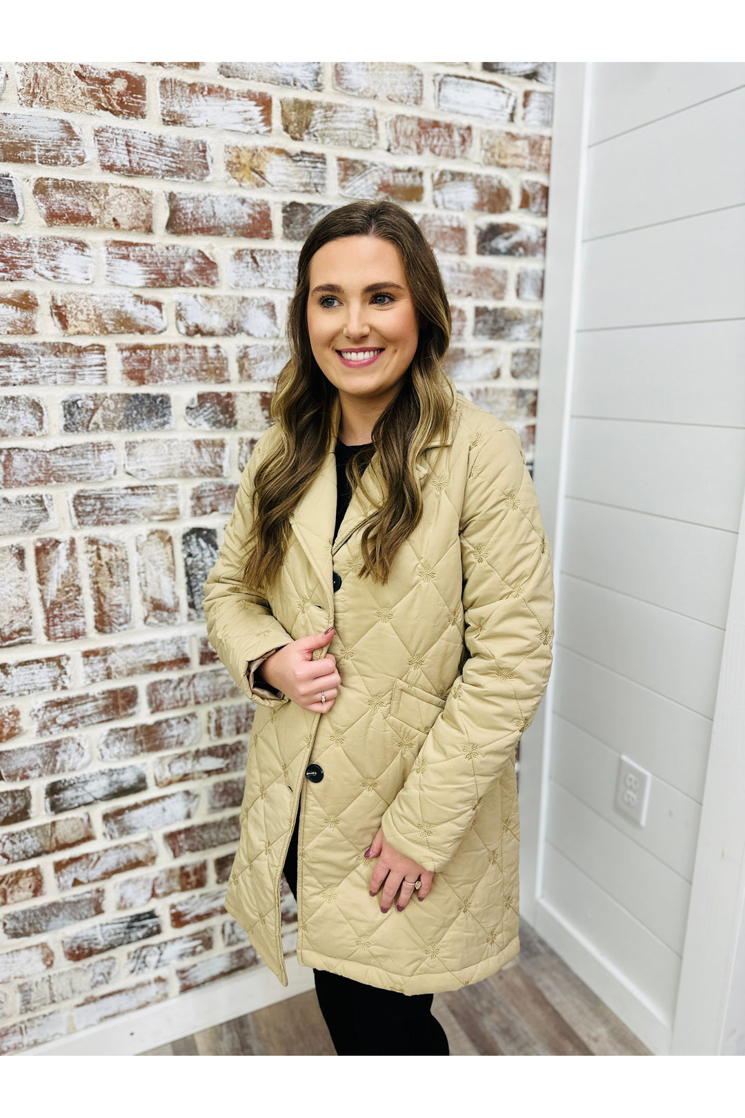 Longline Quilted Bomber Jacket