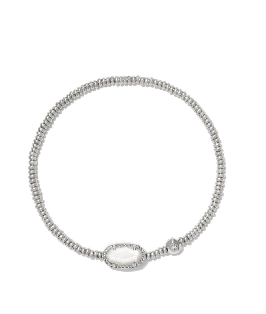 Kendra Scott| GRAYSON STRETCH BRACELET SILVER WHITE MOTHER OF PEARL