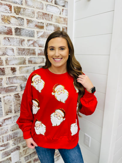 Santa Sequin Sweatshirt