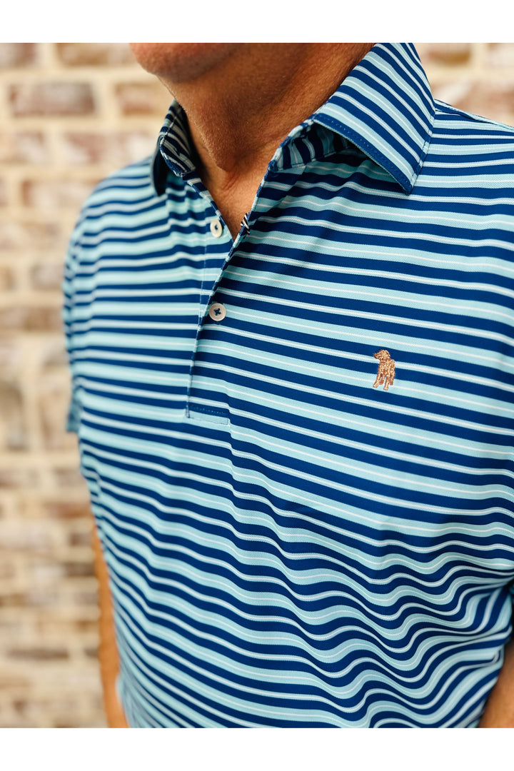 Southern Casanova| Sea Splash Stripe Polo