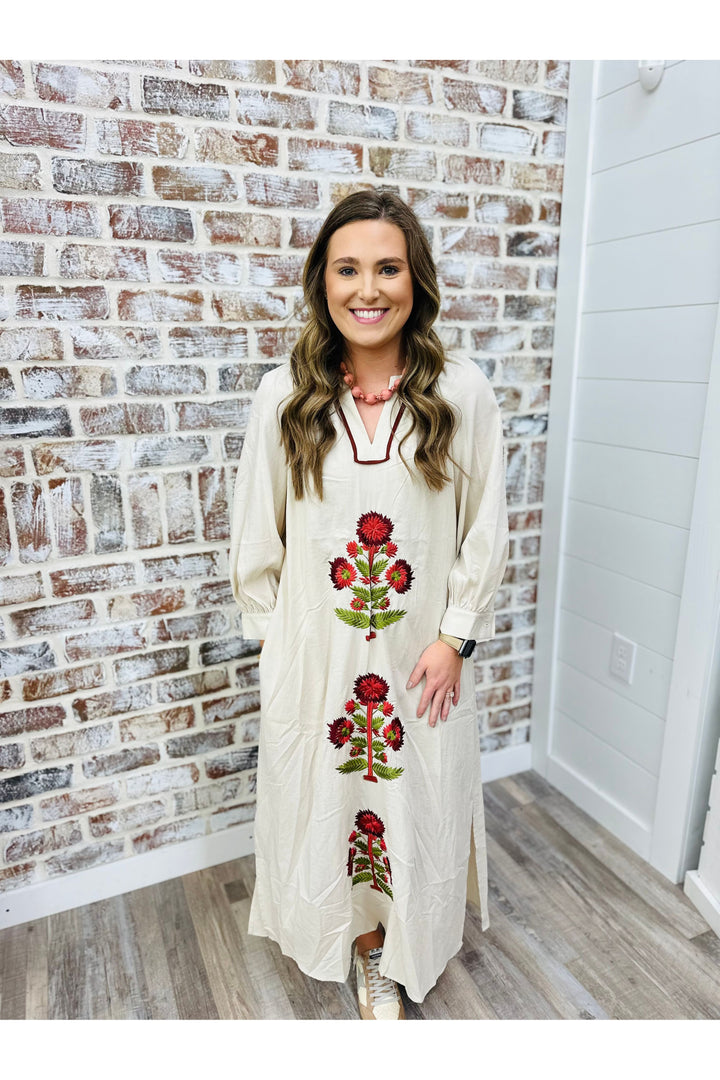 Embroidered Dreams Maxi Dress
