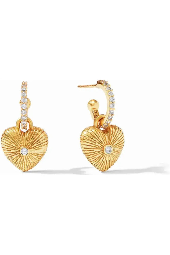 Julie Vos ~ Esme Heart Hoop & Charm Earring
