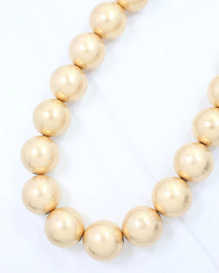 Palmer Beaded Necklace WR Worn Gold