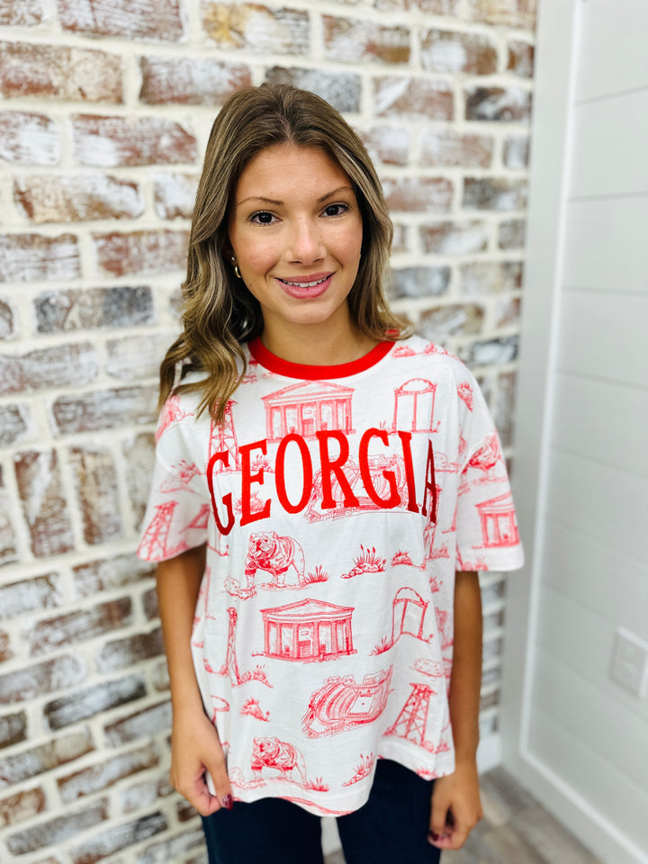 Stewart Simmons | Georgia Toile Embroidered Tee