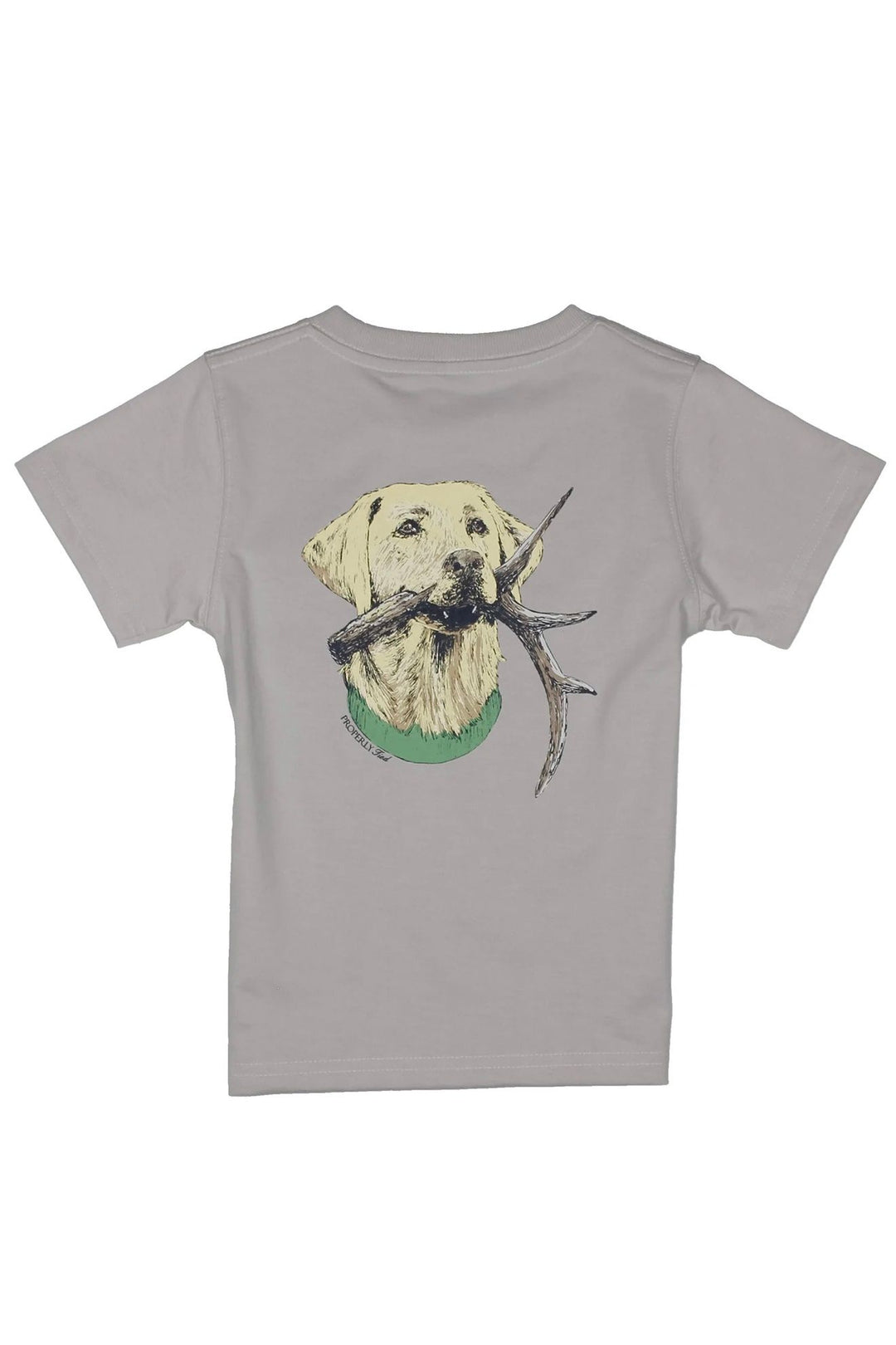 Properly Tied| Youth Boys Antler Lab Short Sleeve Tee- Ice Grey