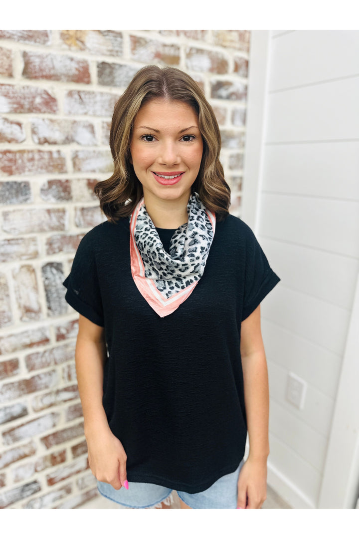 Lightweight Knit Top - Black