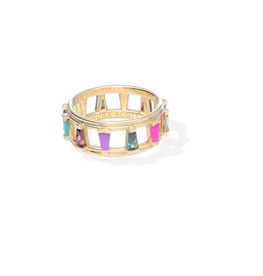 Kendra Scott| KELSEY BAND RING GOLD MULTI MIX 7