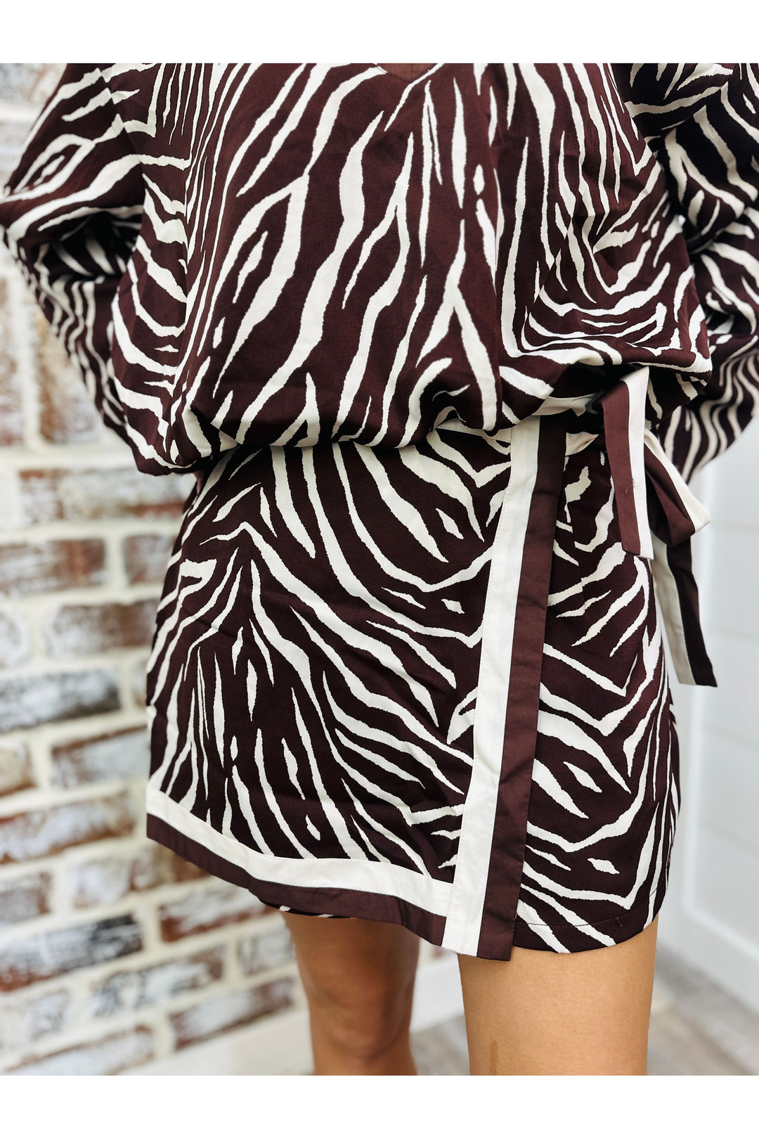 Chocolate Zebra Skort