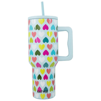 Multicolored Hearts Valentine's Day Mint Tumbler Cup